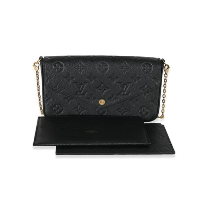 Louis Vuitton Black Monogram Empreinte Félicie Pochette