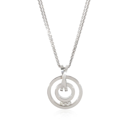 Chopard Happy Spirit Diamond Necklace in 18K White Gold 0.15 CTW