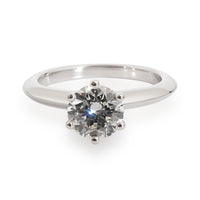 Tiffany & Co. Solitaire Diamond Engagement Ring in Platinum F VVS2 1.01 CTW