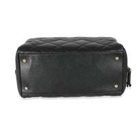 Chanel Black Quilted Lambskin CC Chain Zip Bowling Bag