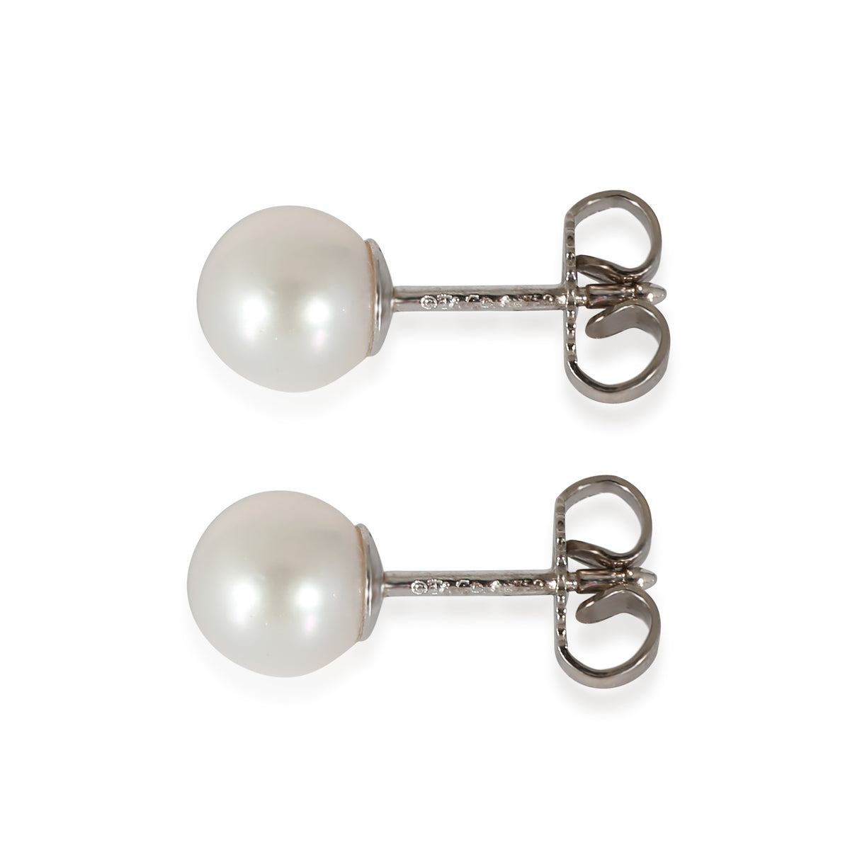 Tiffany & Co. Tiffany Signature 6.5mm Pearls Earrings in 18k White Gold