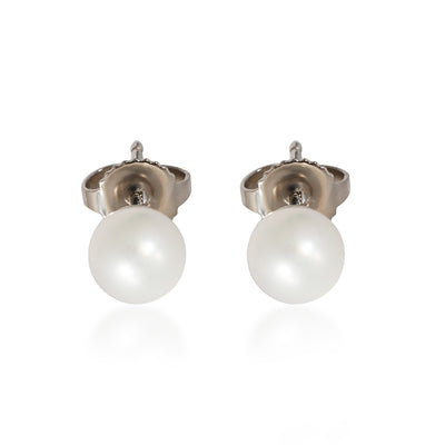 Tiffany & Co. Tiffany Signature 6.5mm Pearls Earrings in 18k White Gold