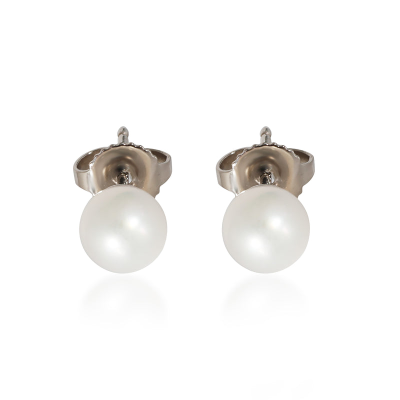 Tiffany & Co. Tiffany Signature 6.5mm Pearls Earrings in 18k White Gold
