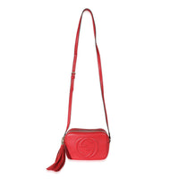 Gucci Tabasco Red Pebbled Calfskin Small Soho Disco Bag