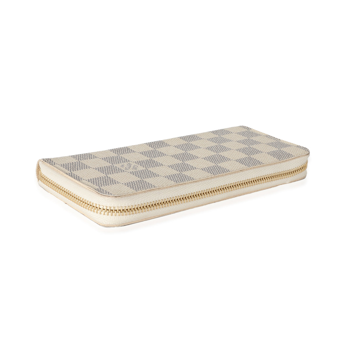 Louis Vuitton Clemence Wallet Damier Azur White in Coated Canvas
