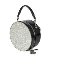 Chanel Black Patent Glitter PVC On The Moon Evening Bag