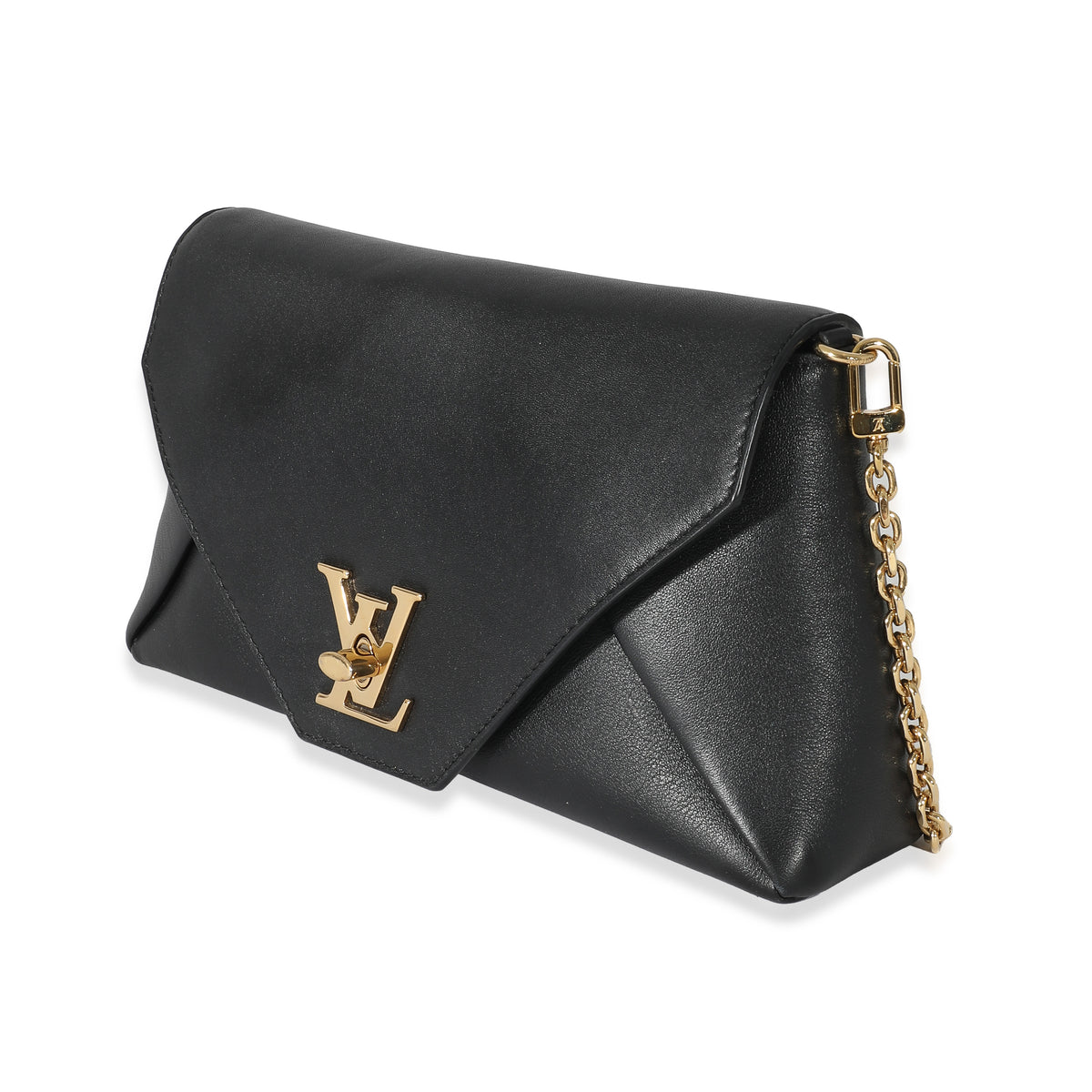 Louis Vuitton Black Calfskin Love Note Chain Clutch 