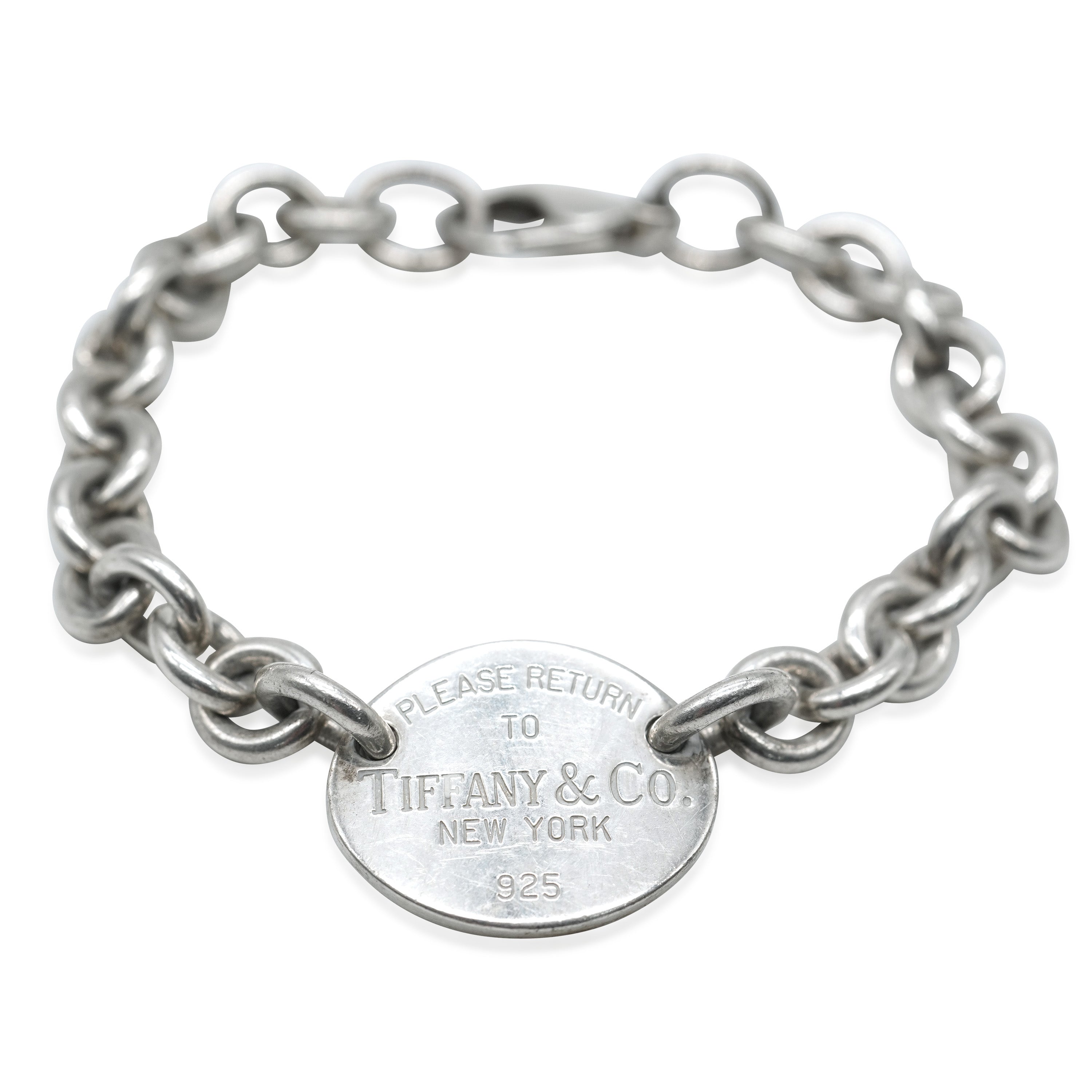 Oval Tag Please Return To Tiffany And Co Bracelet 925 Tiffany