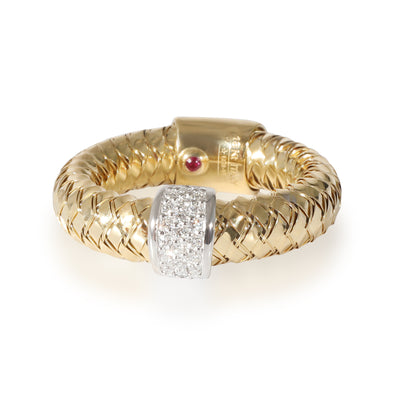 Roberto Coin Primavera Diamond Ring in 18K Yellow Gold 0.1 CTW