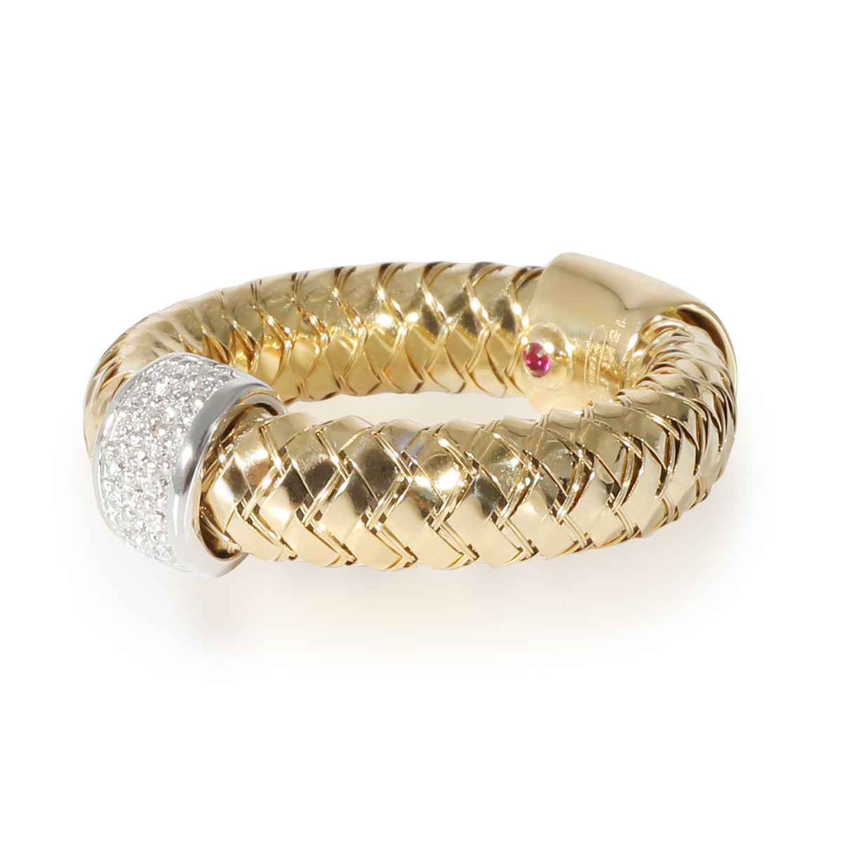 Roberto Coin Primavera Diamond Ring in 18K Yellow Gold 0.1 CTW