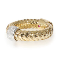 Roberto Coin Primavera Diamond Ring in 18K Yellow Gold 0.1 CTW