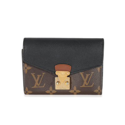 Louis Vuitton Black Monogram Pallas Compact Wallet NM