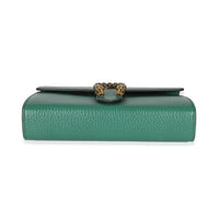 Gucci Emerald Grained Calfskin Mini Dionysus Chain Wallet