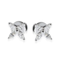 Tiffany & Co. Victoria Earrings in Platinum, Small Size  0.64 CTW