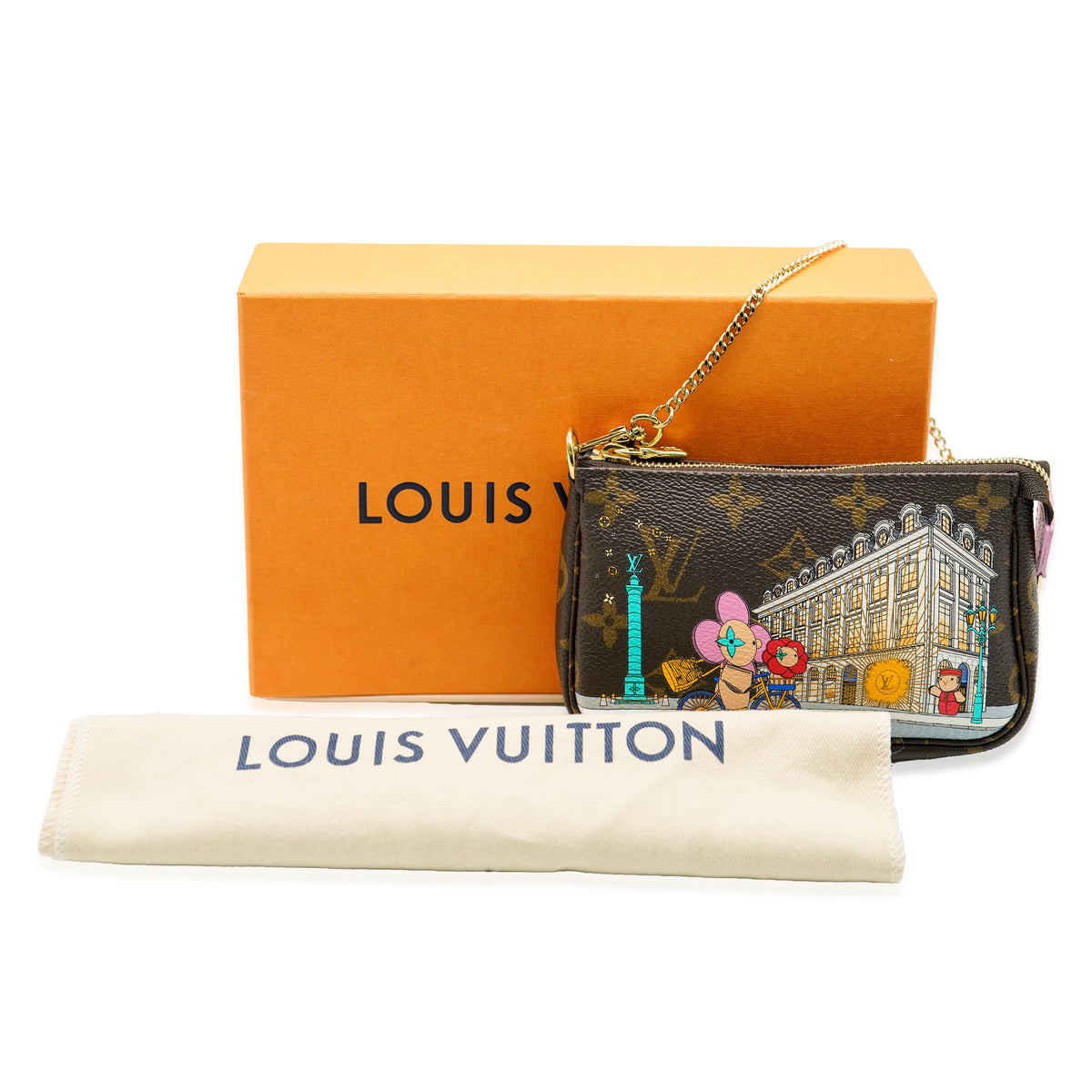 Louis Vuitton Monogram Canvas Christmas Animation Paris Mini Pochette Accessoire