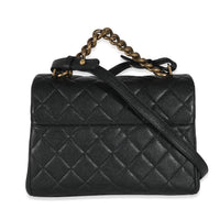 Chanel Black Calfskin Medium Trapezio Flap Bag