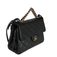 Chanel Black Calfskin Medium Trapezio Flap Bag