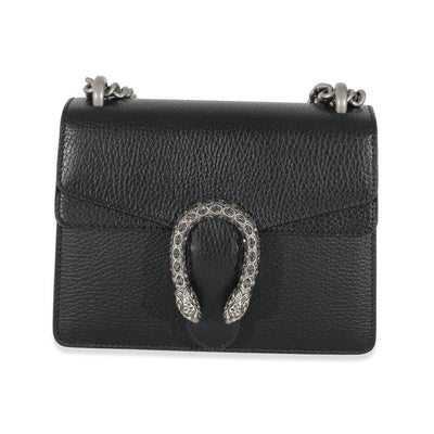 Gucci Black Pebbled Leather Mini Dionysus