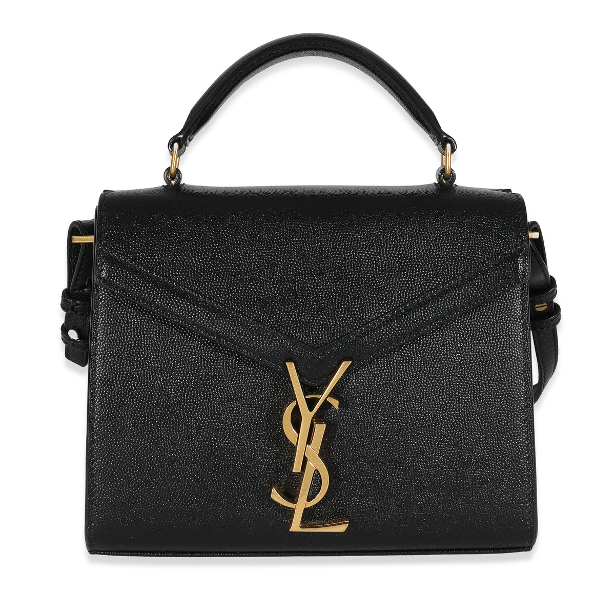 Saint Laurent, Bags, Saint Laurent Cassandre Flap Front Black On Black  Handbag