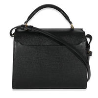 Saint Laurent Black Grain De Poudre Cassandra Mini Top Handle