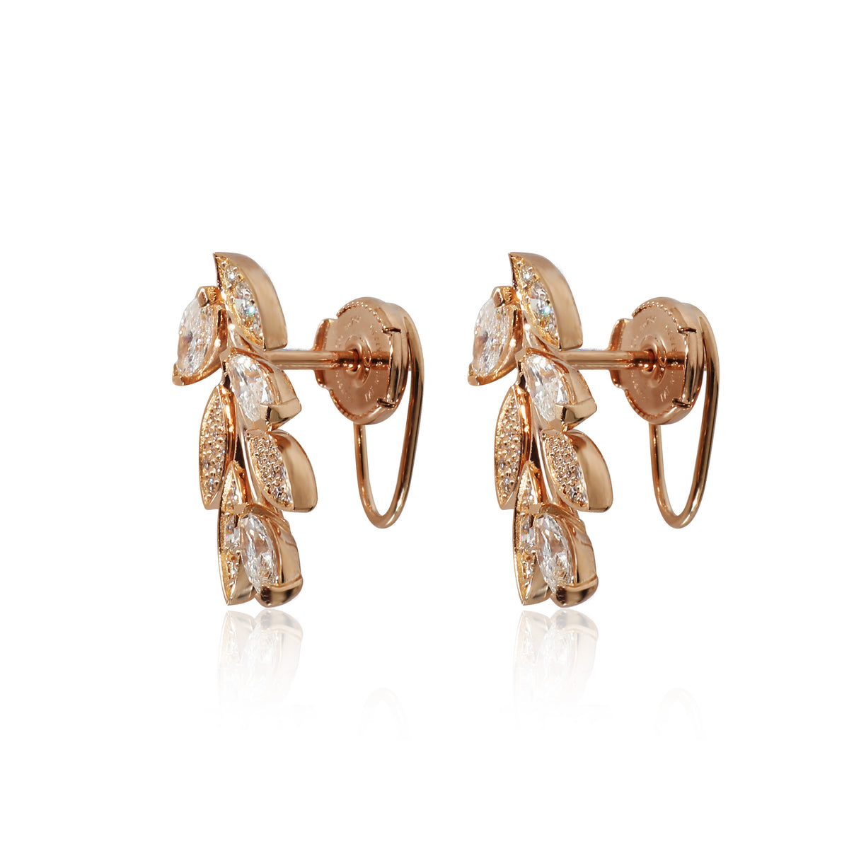 Tiffany & Co. Victoria Earrings in 18k Rose Gold 1.24 CTW