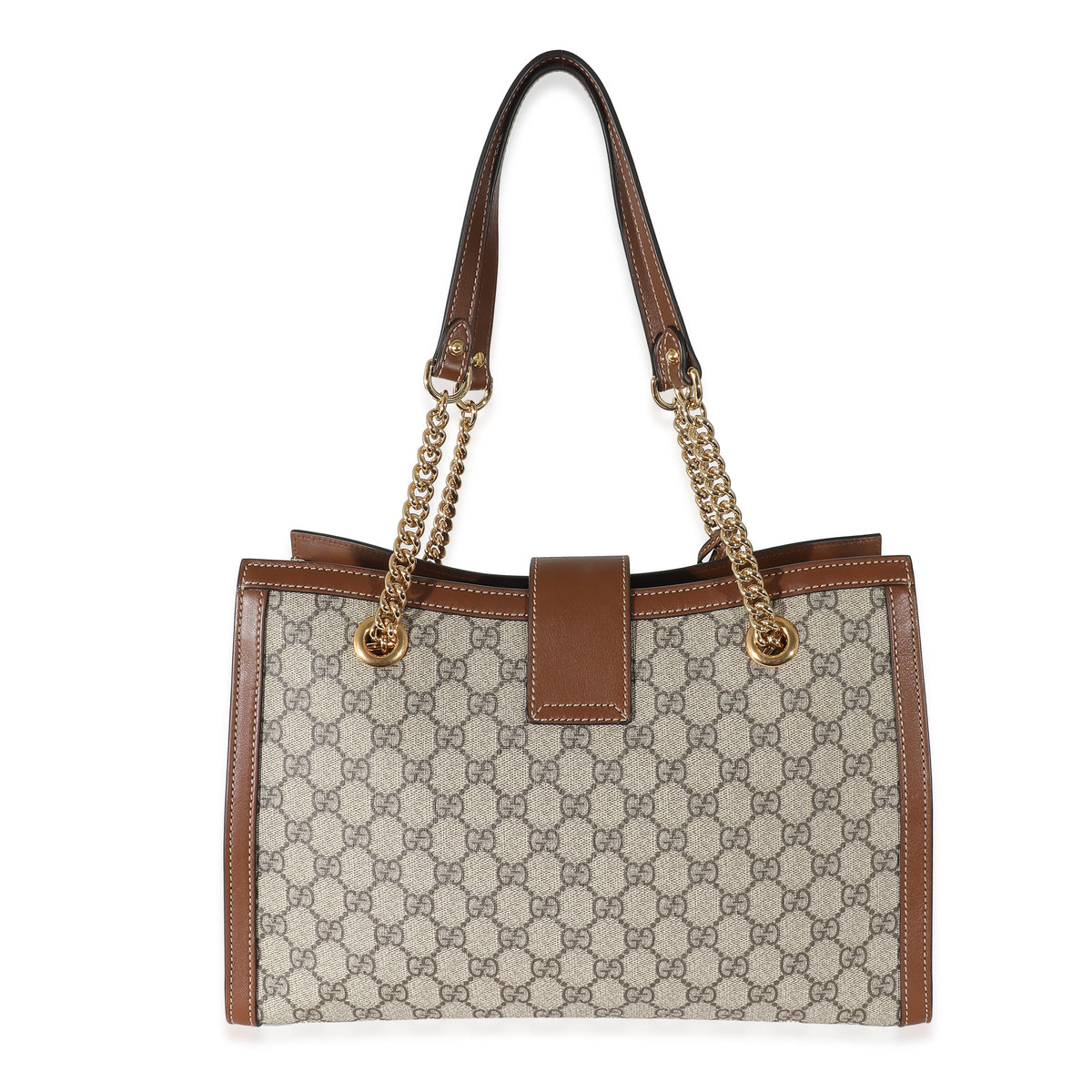 Gucci Beige GG Supreme Medium Padlock Tote