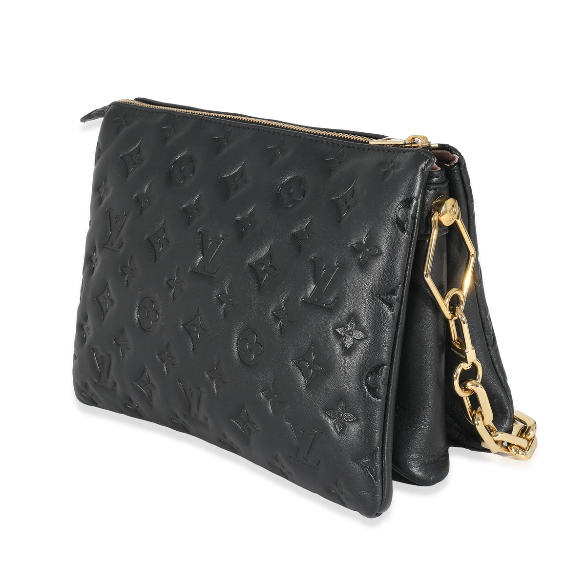 Louis Vuitton COUSSIN BB Handbag Grained Calfskin Leather Pink