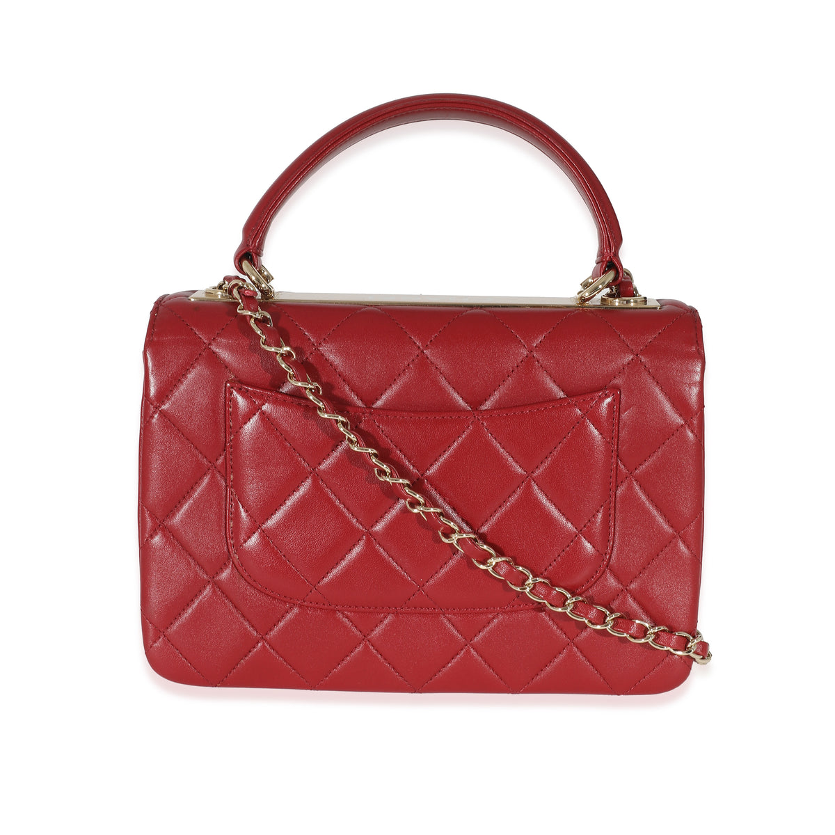 Chanel Burgandy Quilted Lambskin Small Trendy Flap Bag