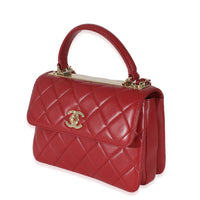 Chanel Burgandy Quilted Lambskin Small Trendy Flap Bag