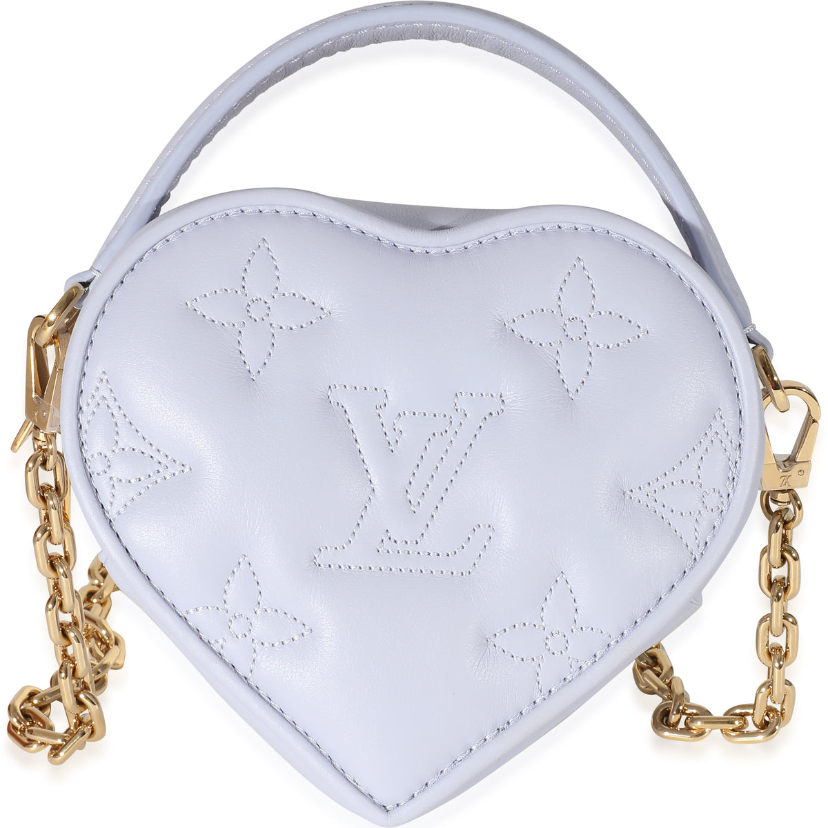 Louis Vuitton Lilac Bubblegram Calf Leather Pop My Heart Pouch - Handbag | Pre-owned & Certified | used Second Hand | Unisex