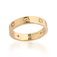 Cartier Love Diamond Wedding Band in 18k Yellow Gold 0.19 CTW