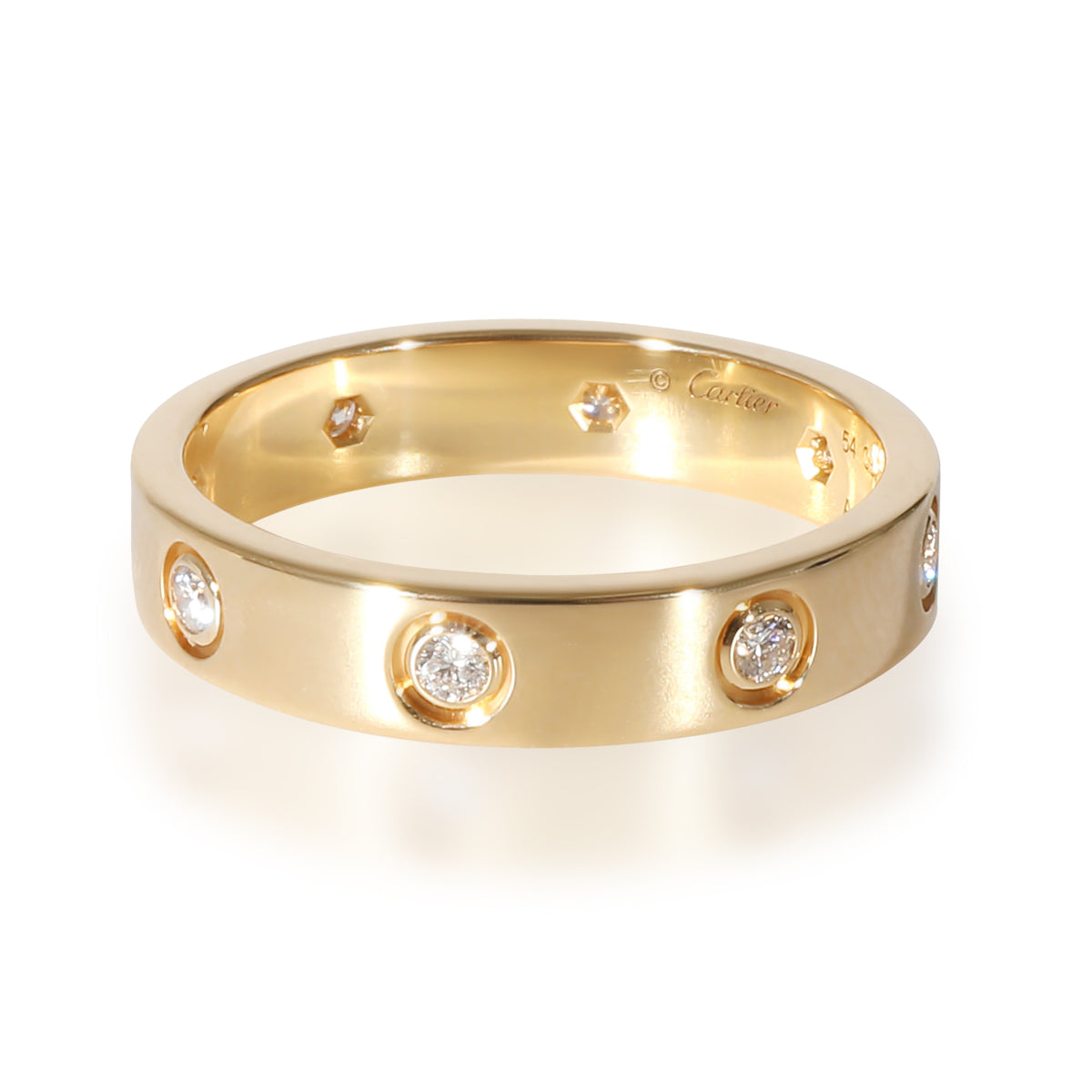 Cartier Love Diamond Wedding Band in 18k Yellow Gold 0.19 CTW