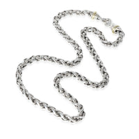 David Yurman Wheat Chain Necklace in Sterling Silver & 14K Yellow Gold