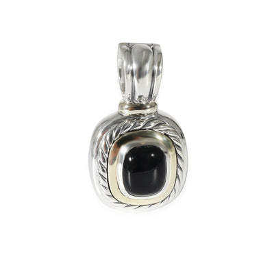 David Yurman Albion Onyx Enhancer Pendant in 14k Yellow Gold/Sterling Silver