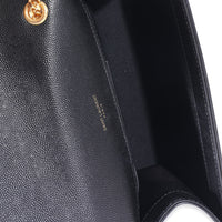 Saint Laurent Black Grain De Poudre Small Monogram Kate Bag