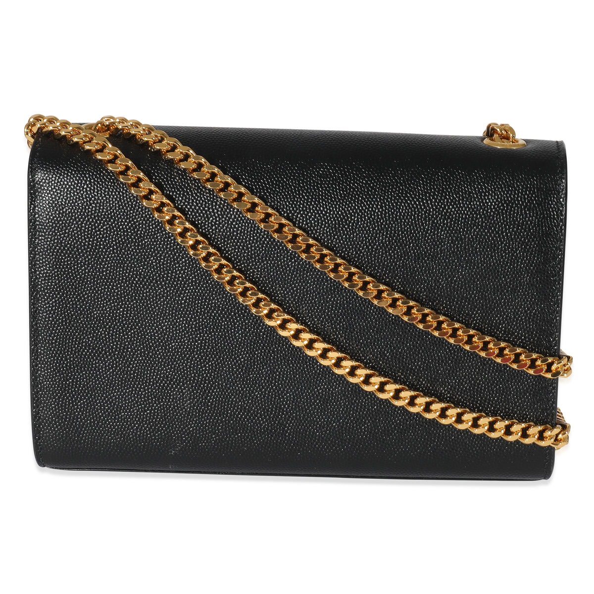 Saint Laurent Black Grain De Poudre Small Monogram Kate Bag