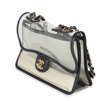 Chanel Black Lambskin PVC Sand By The Sea Medium Flap Bag