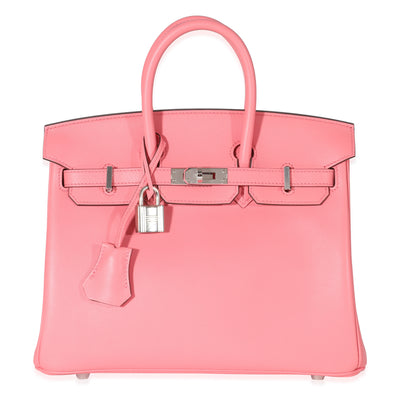 Hermès Rose Azalee Swift Birkin 25 PHW