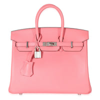 Hermès Rose Azalee Swift Birkin 25 PHW