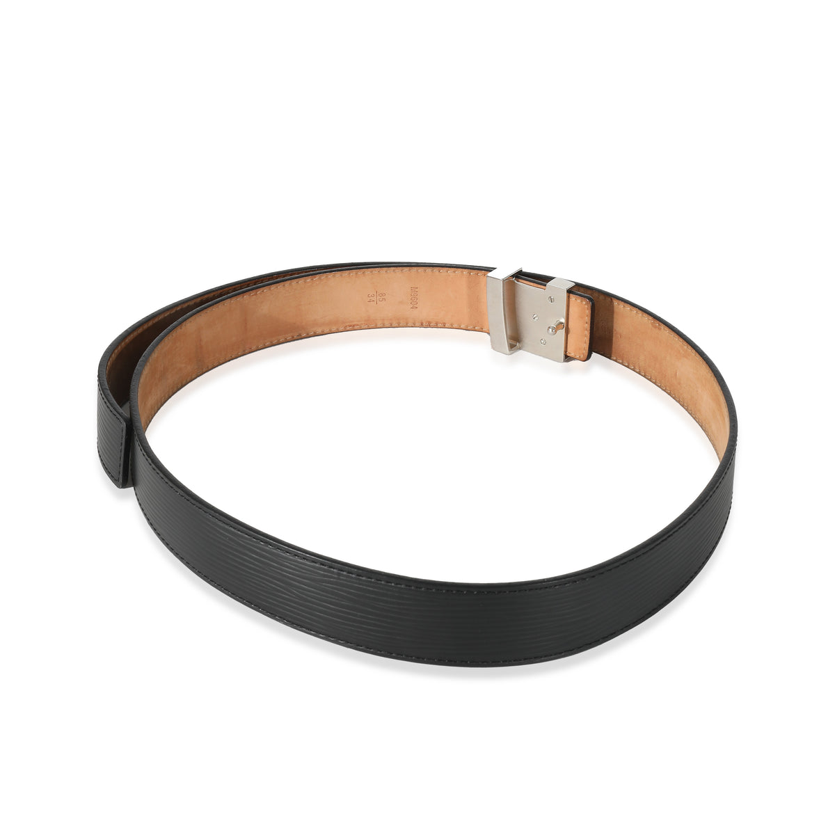 Louis Vuitton Black Epi Initiales Belt 85