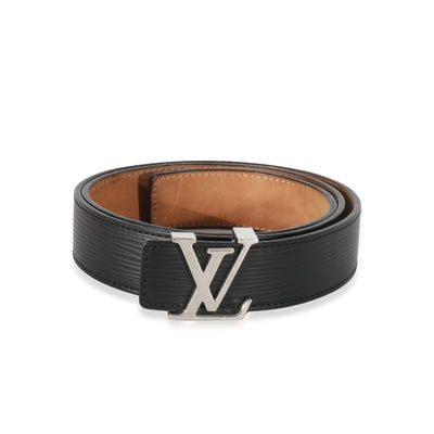 Louis Vuitton Black Epi Initiales Belt 85