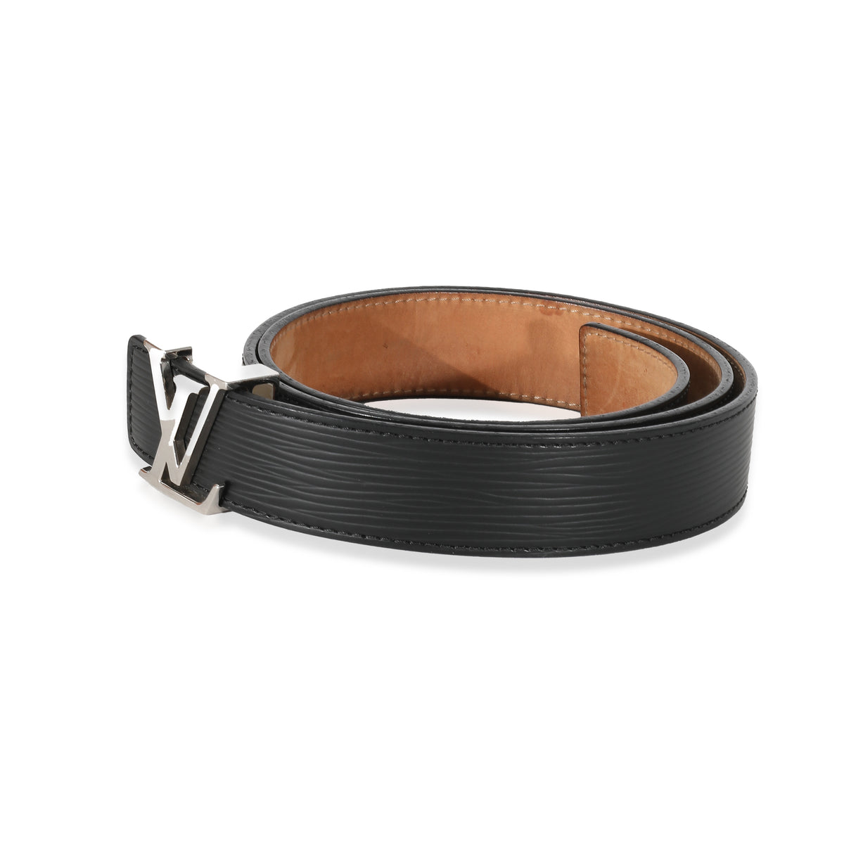 Louis Vuitton Black Epi Initiales Belt 85