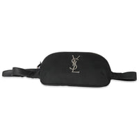 Saint Laurent Black Canvas Cassandre Classic Belt Bag