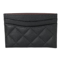 Chanel Black Quilted Caviar Card Case