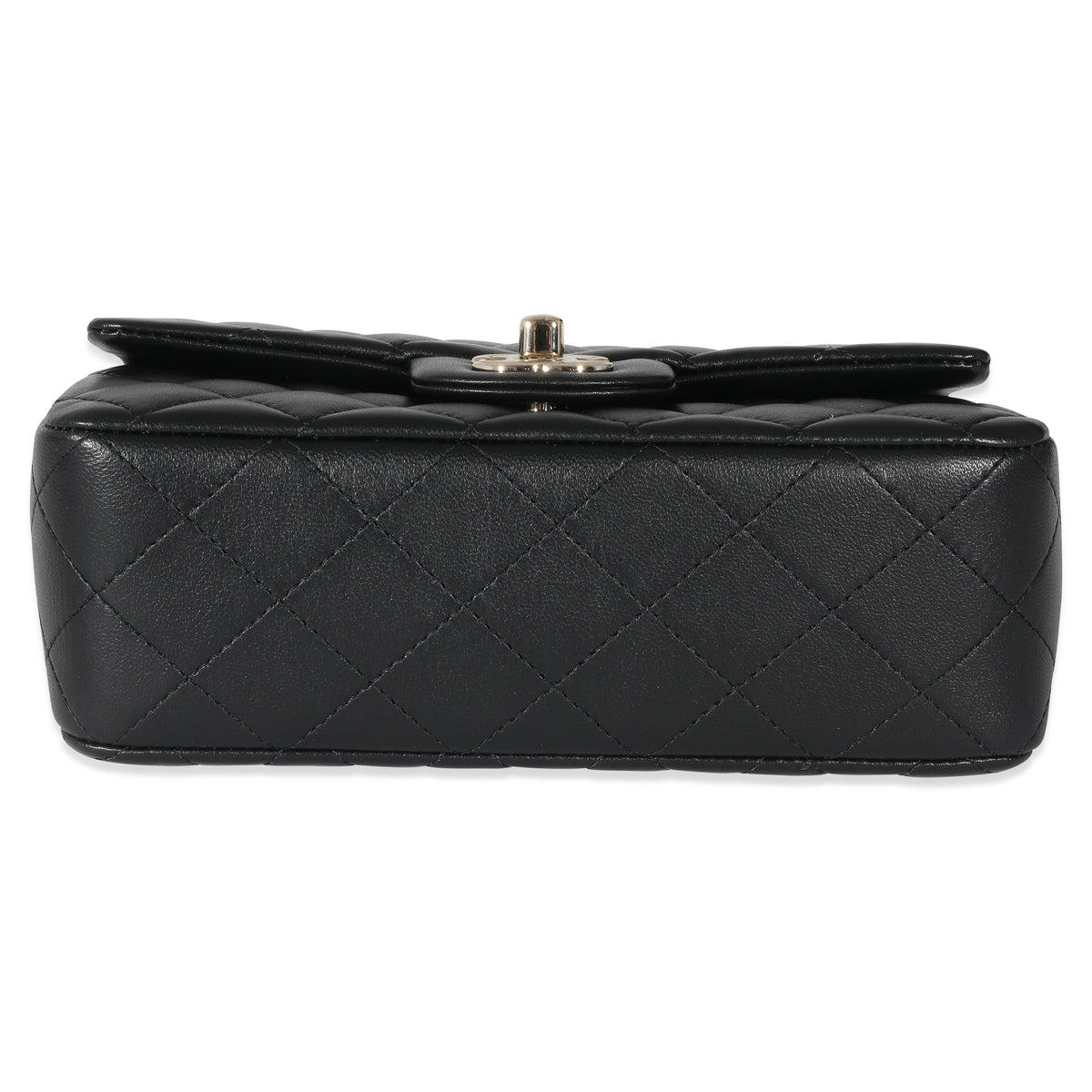 Chanel Black Quilted Lambskin Mini Top Handle Rectangular Flap