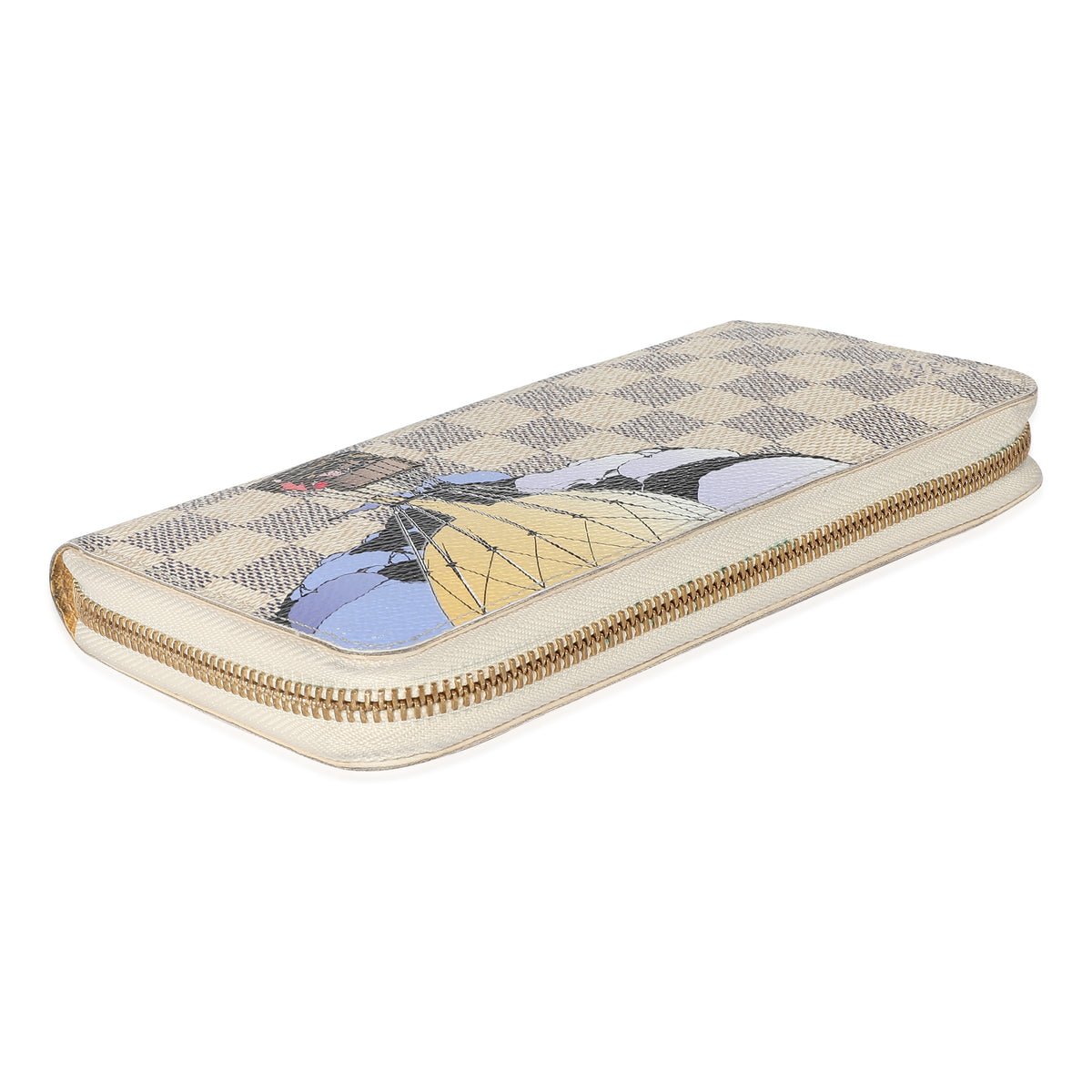 Louis Vuitton Damier Azur Canvas Illustre Zippy Wallet