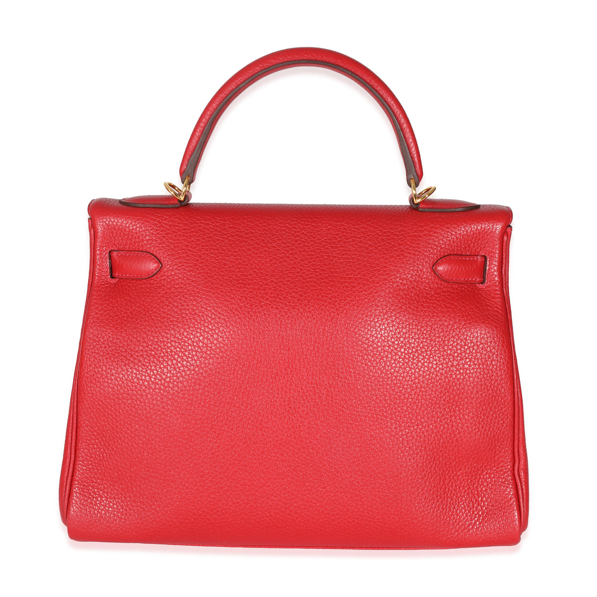 Hermès Togo Rouge Casaque Kelly 32 GHW