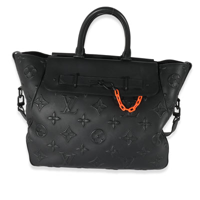 Louis Vuitton Black Monogram Cowhide Catwalk Steamer Tote