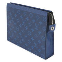 Louis Vuitton Blue Monogram Taigarama Pochette Voyage MM