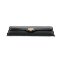 Hermès Vintage Black Box Logo Plate Flap Clutch